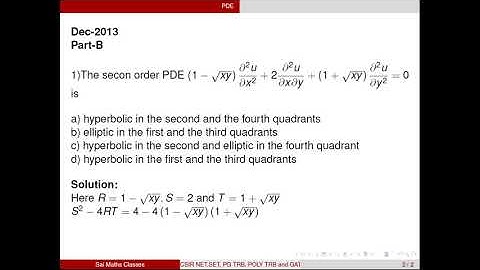 CSIR NET MATHEMATICS||PDE||Dec 2013||Part-B