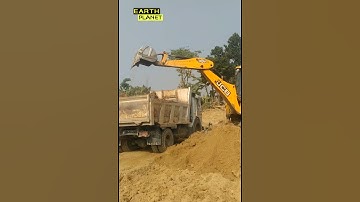 Amazing! JCB Loading Soil In A Dump Truck #subscribe #shorts #funny #facts #earthplanet #viralvideo