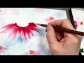 Loose Watercolor Painting - Cone Flowers- Tutorial for Beginner- Step by Step