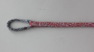 Eye splice in double braided Dyneema rope (without using the cover)