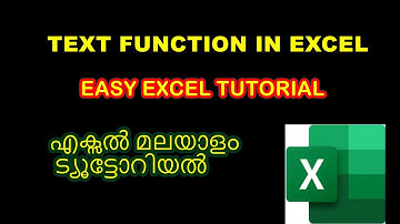 Text Function In Excel | Excel Tutorial In Malayalam | All In All Guide
