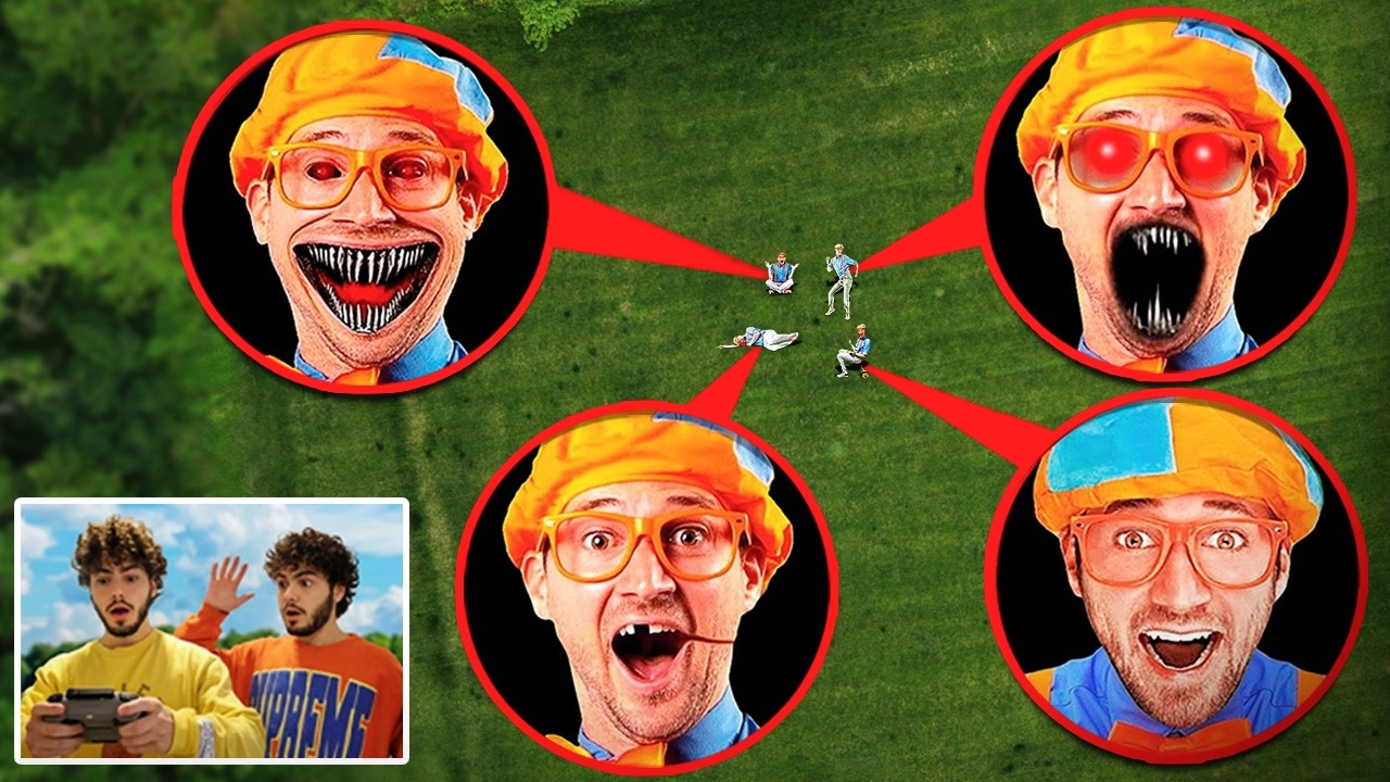 DRONE CATCHES ALL BLIPPIS IN REAL LIFE!! (HUGE FIGHT)