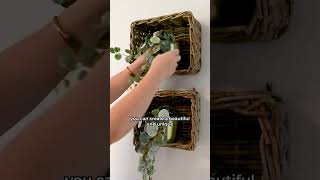 Transforming IKEA baskets into DIY plant shelves in my bedroom #IKEAhack #diydecor