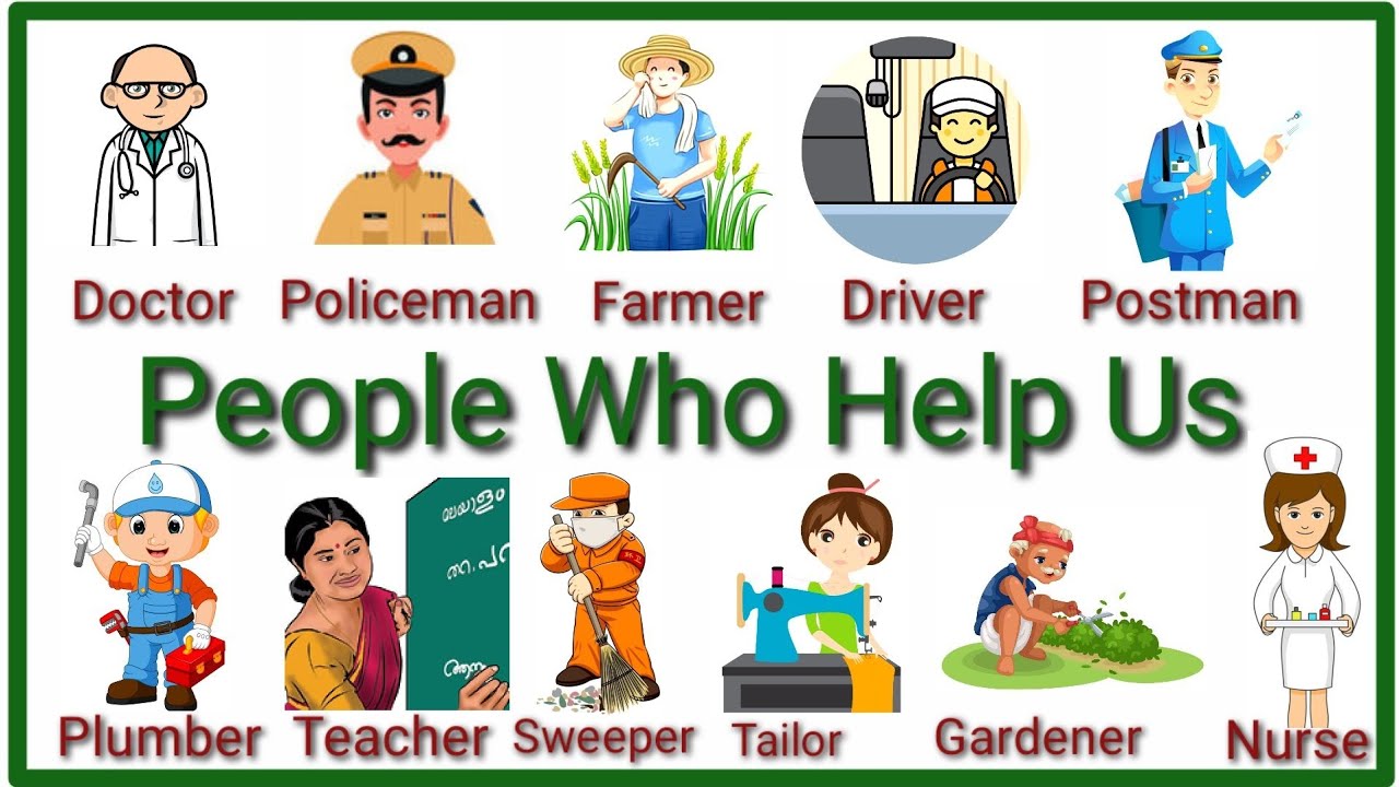 People Who Help Us | Community Helpers For Kids | With Question ...