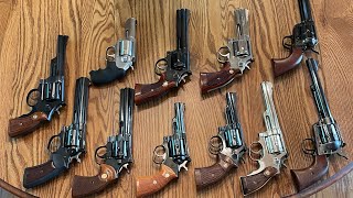 My entire collection of 357 magnums, Colt Python, Smith and Wesson, Ruger,