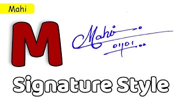✅ Mahi Name Signature Style | M Signature Style | Signature Style of My Name Mahi