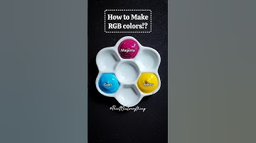 How to Make Red, Green & Blue with Acrylic Paint! 🎨 Mixing Primary Colors #shorts #colormixing #asmr