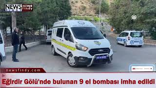 Eğirdir Gölünde Bulunan 9 El Bombası Imha Edildi