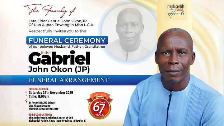 LIVE: Funeral Service of Elder Gabriel John Okon (JP) – Mbo LGA, Akwa Ibom State | 29th Nov 2025