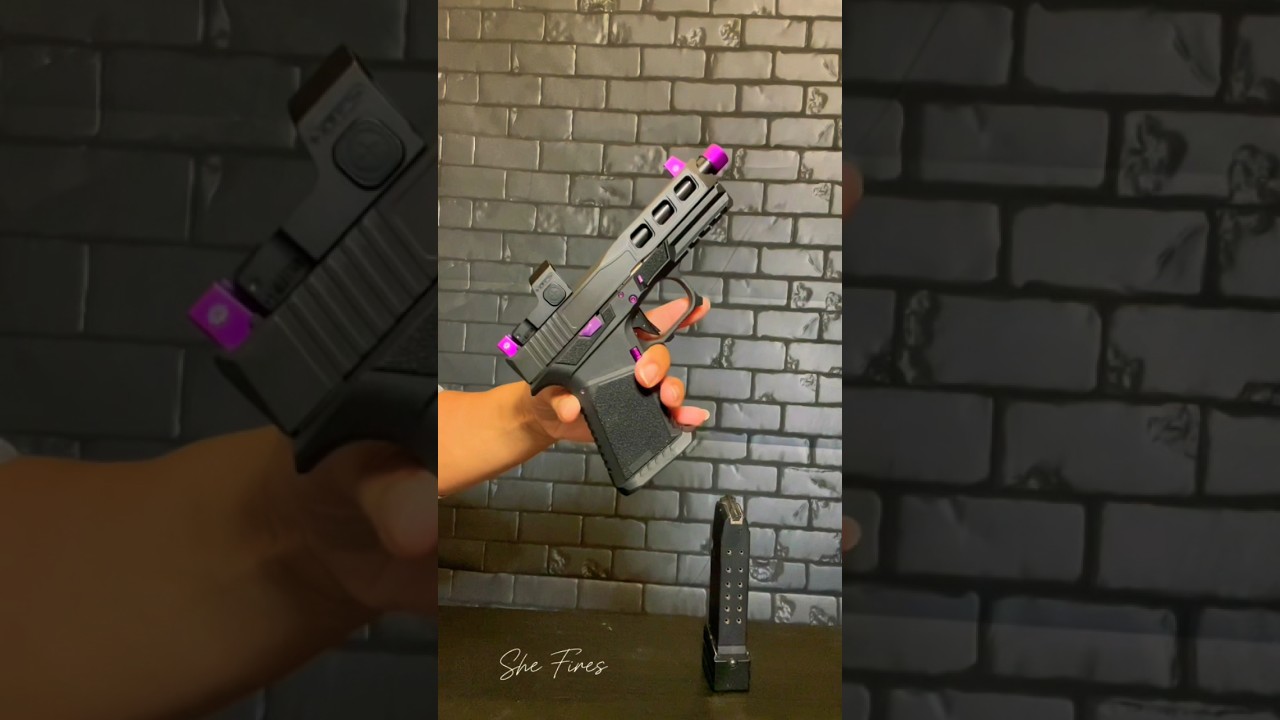 9mm | Dagger Compact Black and Purple PSA Slide With SCT Frame
