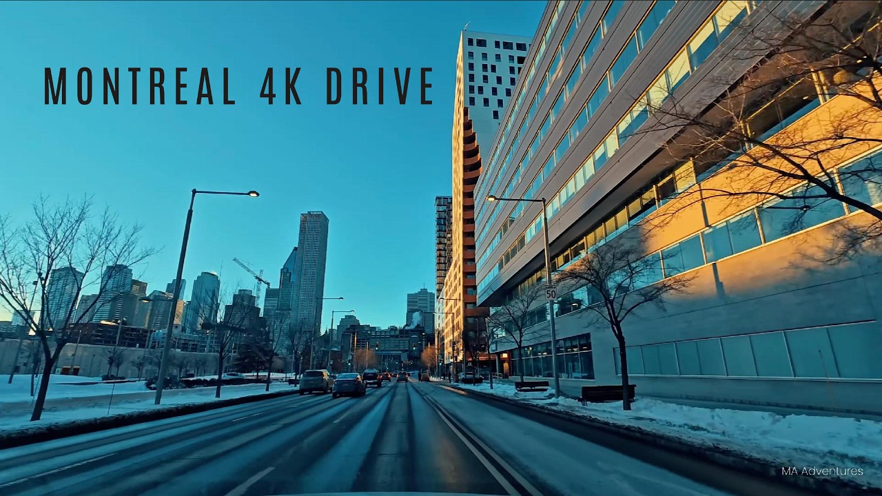4k Drive in Montreal Winter ❄️ | Scenic Roads and Bridges | Relaxing Lofi Music