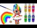 Rainbow BB DIY LOL Surprise Custom Makeover Painting Video - Do It Yourself Craft