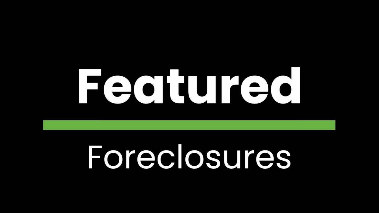 Featured Foreclosures Scheduled for October 2025