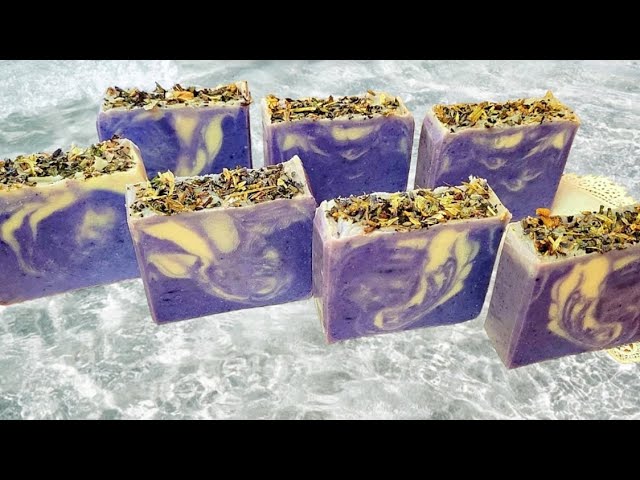 Use this ancient natural dye to color handmade soap blue 