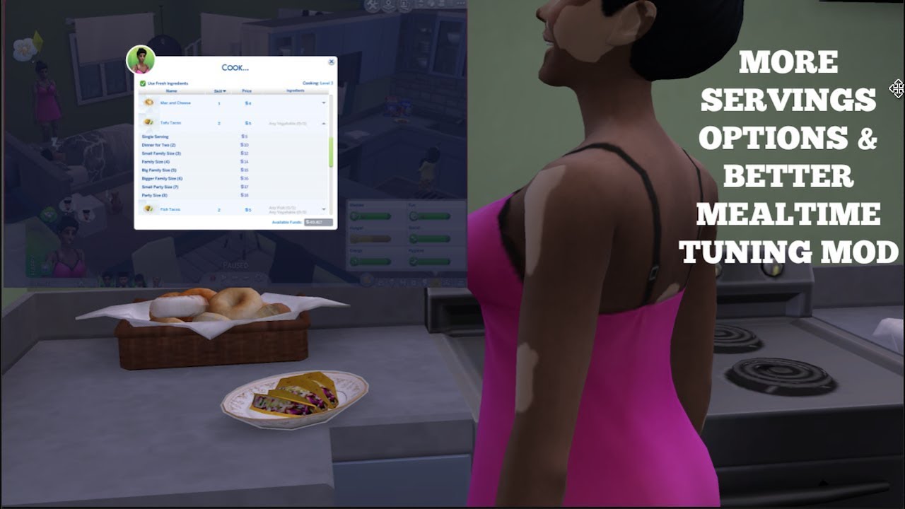 MORE SERVINGS OPTIONS MOD MOD REVIEW THE SIMS 4 YouTube