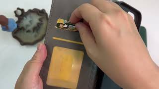 Custom soft TPU real PU leather phone case with wallet function card slot for iPhone 12 13 pro max screenshot 4