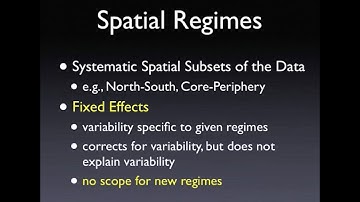 Discrete Spatial Heterogeneity: Spatial ANOVA and Spatial Regimes