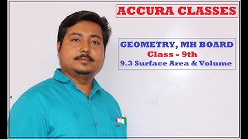 Class 9th I Maharashtra Board I Surface Area and Volume I Practice Set 9.3
