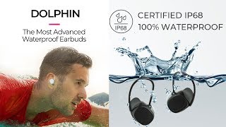 Dolphin-Waterproof Earbuds With Intuitive Controls | Wireless earphones for Watersports and Fitness.