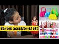 Barbie accessories set Unboxing  / | #LearnWithPari #Aadyansh