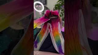 Watch me paint some rainbows! 🌈 #art #artist #painting #rainbowhair #hair #haircolor