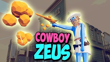 Cowboy Zeus vs Every Faction - TABS MODS WILD WEST FACTION UPDATE
