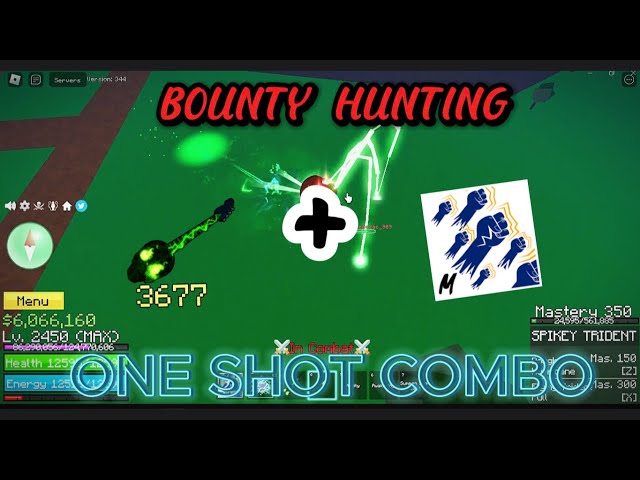 Best Dark + Jitte One Shot Combo』Bounty Hunt l Roblox, Blox fruits update  16