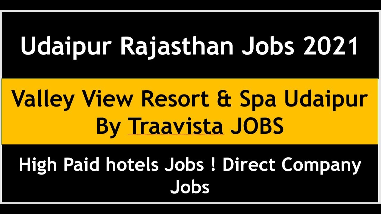 travel & tourism jobs in udaipur