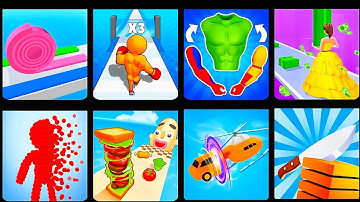 Layers run, Level up Runner,Mashup Hero,Money Run,pixel run,Sandwich Run,shape shifting,Slice it all