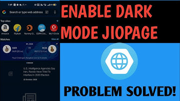 How To Enable Dark Mode On JIOPAGE 2021