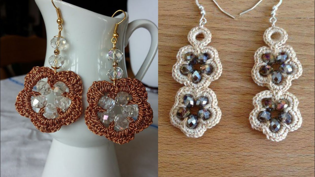 Extremely and unique crochet doily earrings/Crochet earrings