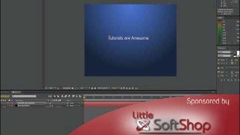 Design Premium CS5 - After Effects Bouncing Text Tutorial 2