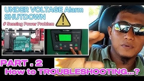 #Generator Problem]UnderVoltageAlarm and Shutdown ] Steps to Solving Problem Loose Sensing Voltage