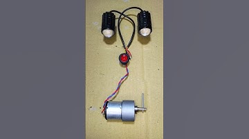 Powering In Two Bike Fog Light Using Gear Motor Generator • DC Motor #dcmotor #tech #shorts