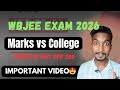 Wbjee 2026 marks vs College🔥|Marks vs College|Rank vs College |Wbjee exam Rank vs college|wbjee 2026