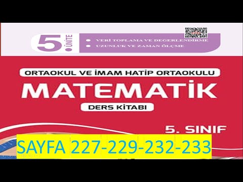 5. SINIF MATEMATİK DERS KİTABI SAYFA 227 228 229 230 231 232 233