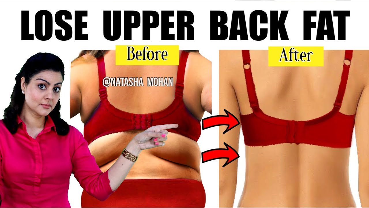 1 Minute To Reduce Upper Back Fat + Bra Bulge Permanently ( Easy +