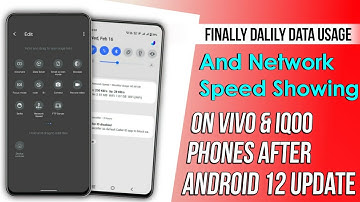 Finally Data Usage And Data Network Speed Show On Any Android Phones On Android 12