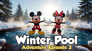 Mickey & Minnie Mouse Winter Swimming Pool Adventure Episode 3 | Fun in Snow & Water!