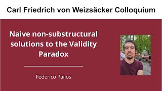 Federico Pailos - Naive non-substructural solutions to the Validity Paradox
Recorded as part of the CFvW Colloquium on October 30, 2024
Naive non-substructural solutions to the Validity Paradox (plus an informational application) - Dr. Federico Pailos (University of Tübingen)
Abstract:
I will present naive non-substructural solutions to the Validity Paradox. The main idea behind these solutions is to break up the link between a valuation satisfying an inference and a valuation not being a counterexample to that inference. A philosophical consequence of this technical move is that, in some of these theories, VD will be valid while at the same time invalid, while in others VD wont be invalid, though it will not be valid either. No matter what path is chosen, it will not be possible to have the problematic instances of VD as axioms of the derivations that lead to the paradoxical result. The first one cannot have them as axioms because the problematic instances are not valid, and the second one cannot have them either because they are invalid. Given the details of these proposals, new forms of both (i) naive validity, and (ii) non-substructurality arise. Moreover, validity gaps and gluts might represent the informational state of a computer regarding a particular way to process such absence of information or contradictory information.
Explore our colloquium schedule on our website:. https://uni-tuebingen.de/en/research/centers-and-institutes/carl-friedrich-von-weizsaecker-center/news-and-events/carl-friedrich-von-weizsaecker-colloquium/ Federico Pailos - Naive non-substructural solutions to the Validity Paradox