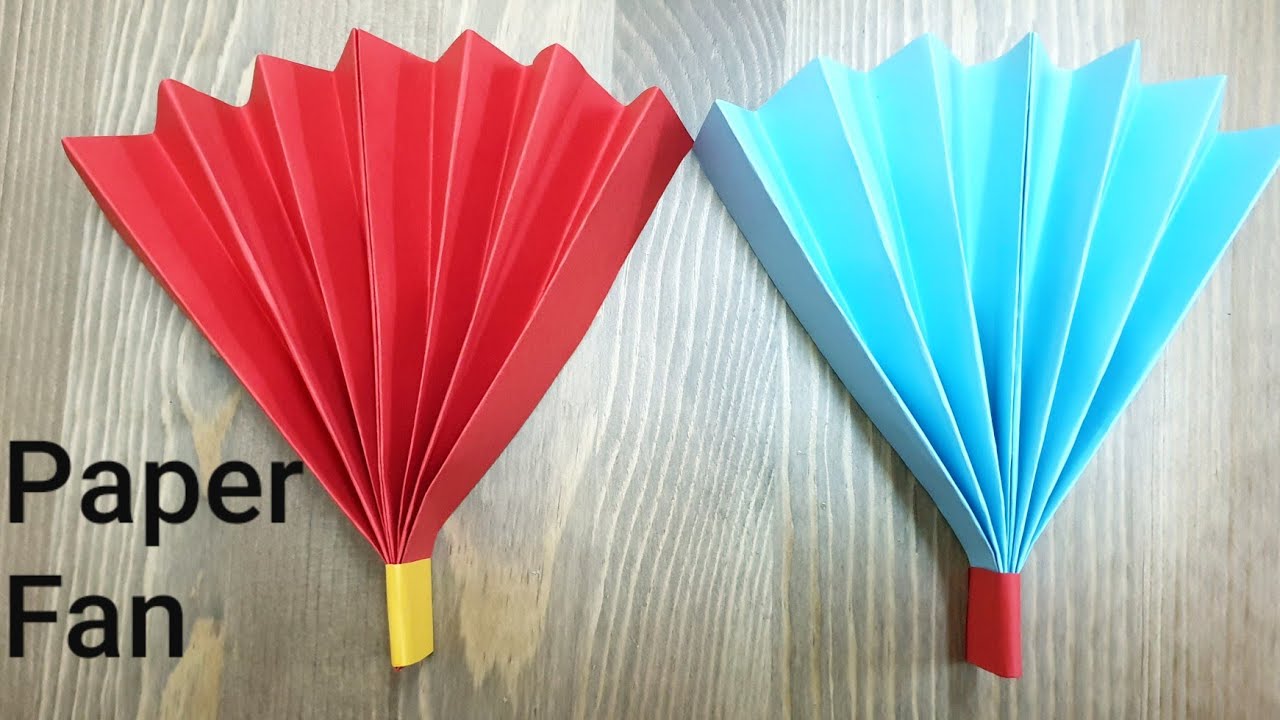 How to make paper fan,easy DIY origami crafts 