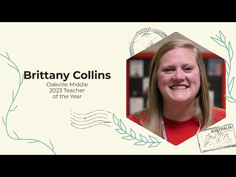 2023 Oakville Middle School Teacher of the Year: Brittany Collins