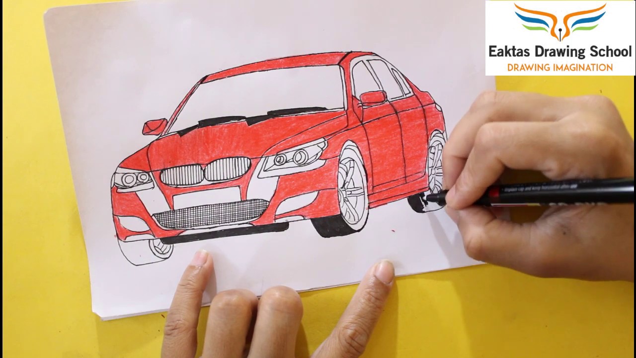 How to make a Car Drawing easy step by step Car Drawing tutorial