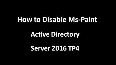 How Disable MSPAINT  Through group Policy