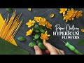 Paper hypericum flowers  3d paper crafts  relaxing art