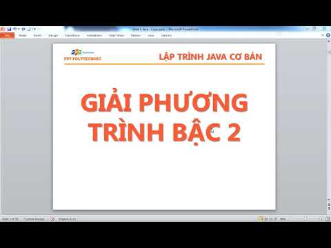 Video java1 Giải phương trình bậc 2 Lab1 bài 4 - youtube