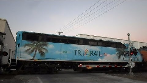 CSX Power Move Carrying Tri Rail Locomotive And 103 Freight Cars