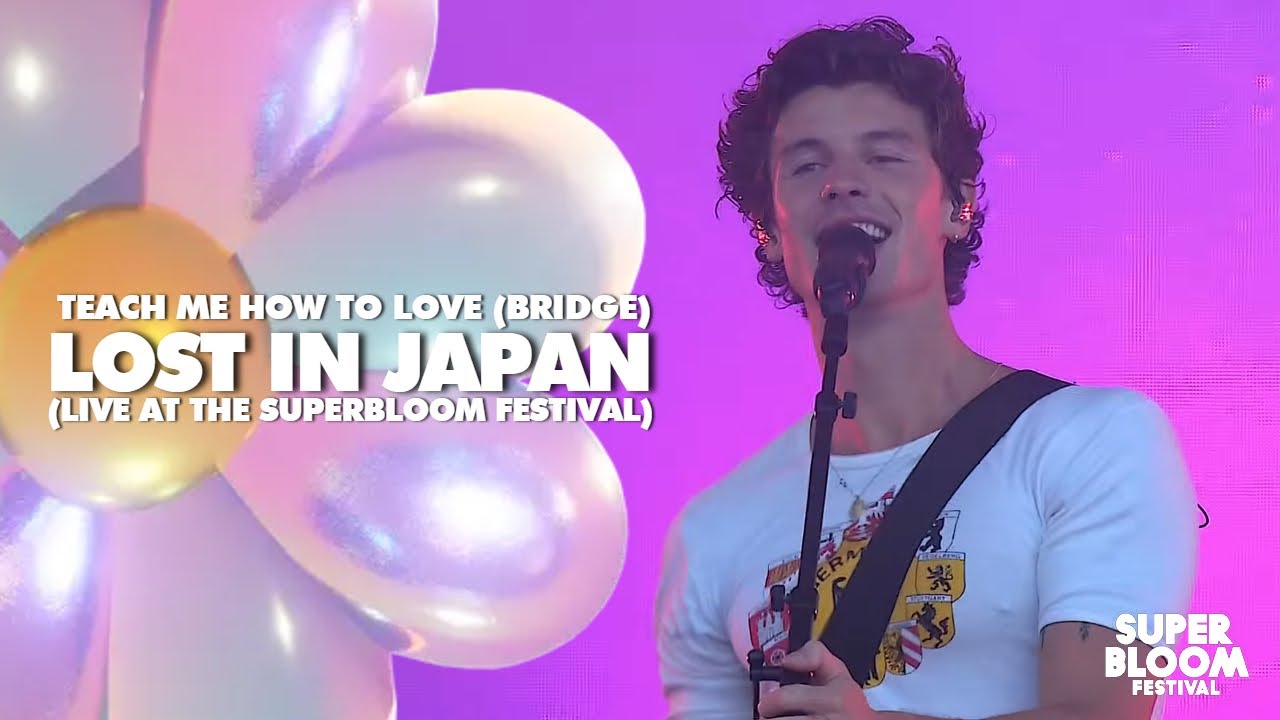 Shawn Mendes performs "Lost in Japan" with a bridge of "Teach Me How To Love" at Superbloom Festival