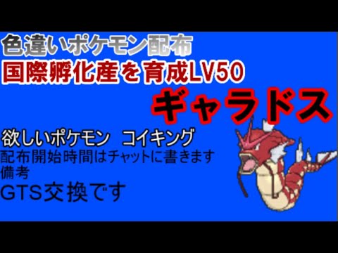 ポケモンusum 色違いポケモン配布 10 13 ギャラドス Youtube