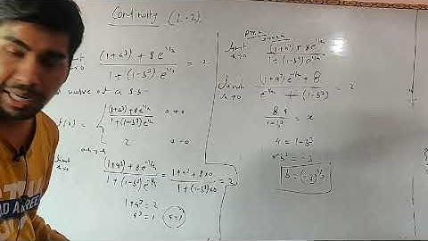 Continuity (Lecture-2) by Shubham Gupta IIT-JEE JEE-MAINS BOARD